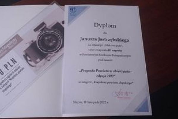 Dyplom Pana Janusza i nagroda.