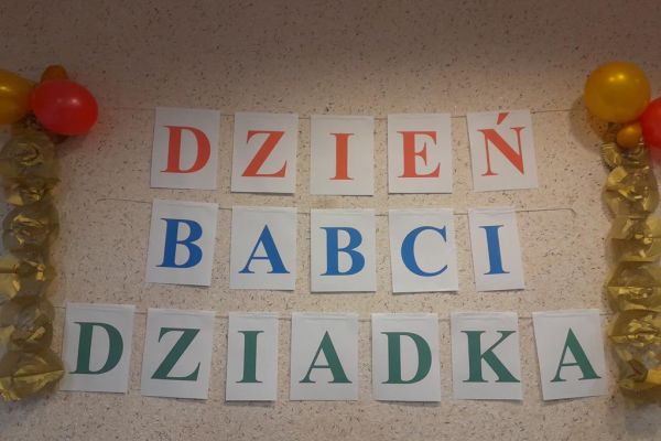 Napis Dzień Babci Dziadka.