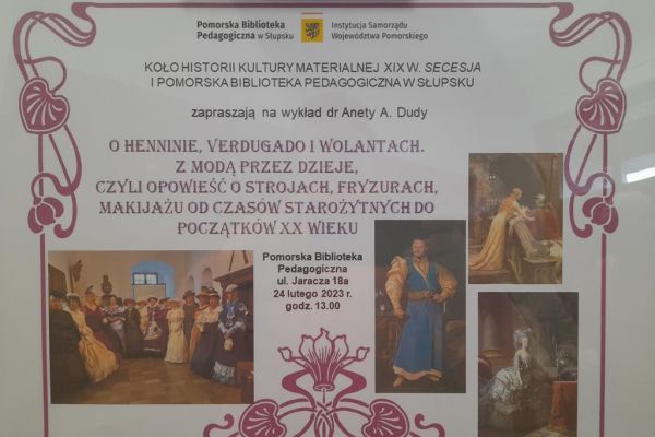 Broszura informująca o tytule i miejscu spotkania.