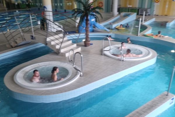 Mieszkańcy w basenie.