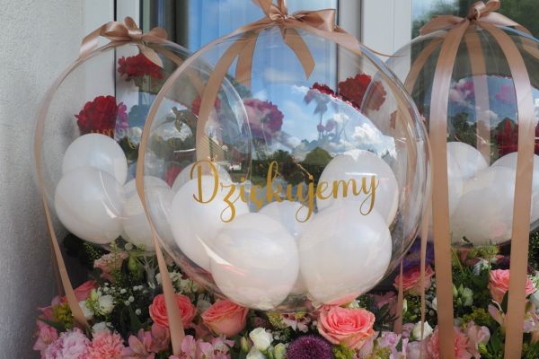 Balon biały - dziękujemy.